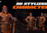 model a stylized fantasy 3d character, game ready and rigged, in blender